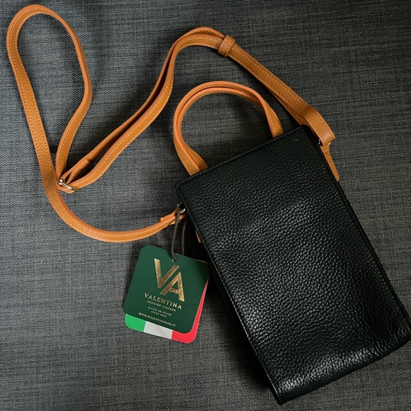 NWT VALENTINA LEATHER CROSSBODY SHOULDER BAG PHONE CASE PURSE - Picture 3 of 6